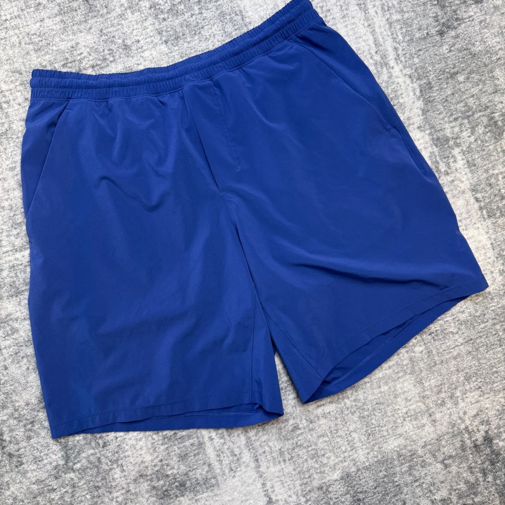 Lululemon Pace Breaker Shorts Men XL Symphony Blue Unlined Running Train Stretch - Picture 2 of 9